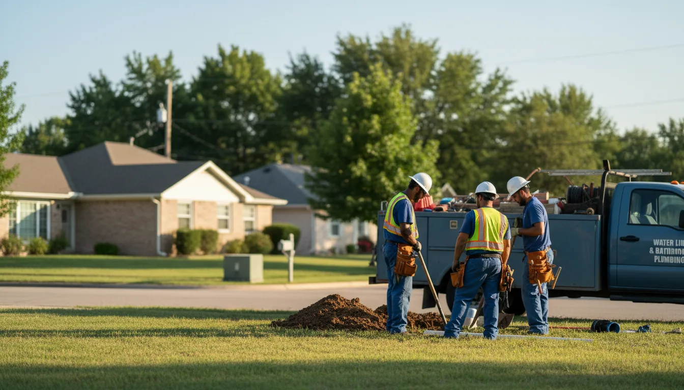 Residential water line and bathroom plumbing service in Barnard, MO